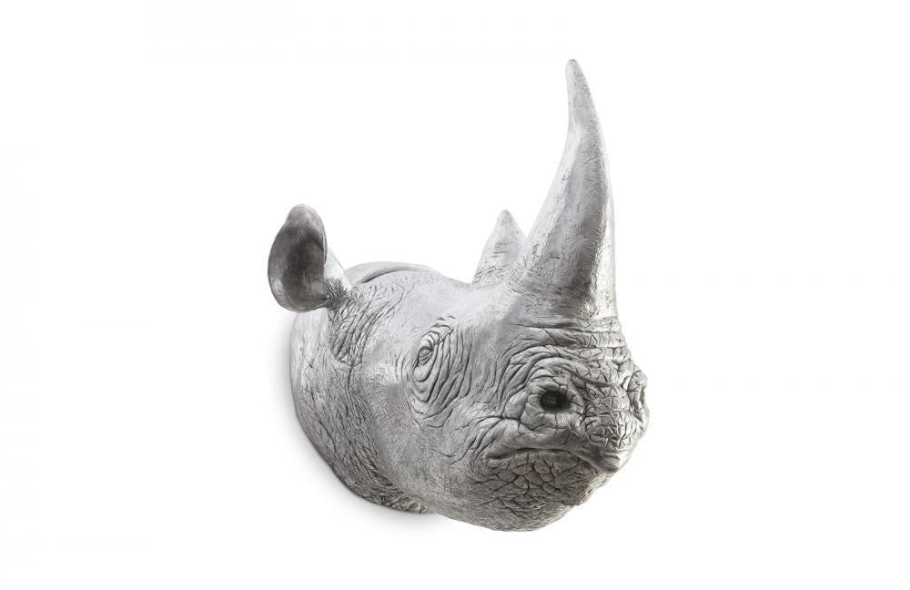 Phillips Collection Rhino Wall Art Silver Leaf