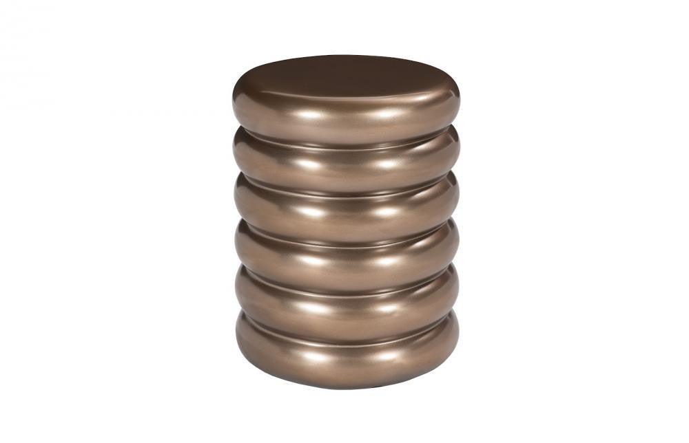 Phillips Collection Ribbed Stool Bronze