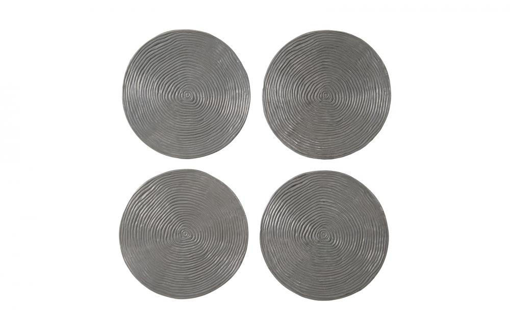 Phillips Collection Ripple Wall Disc, Set of 4, Polished Aluminum, 17"W (PH102838 YV0J07W3W7)