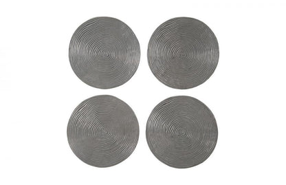 Phillips Collection Ripple Wall Disc, Set of 4, Polished Aluminum, 17"W (PH102838 YV0J07W3W7)