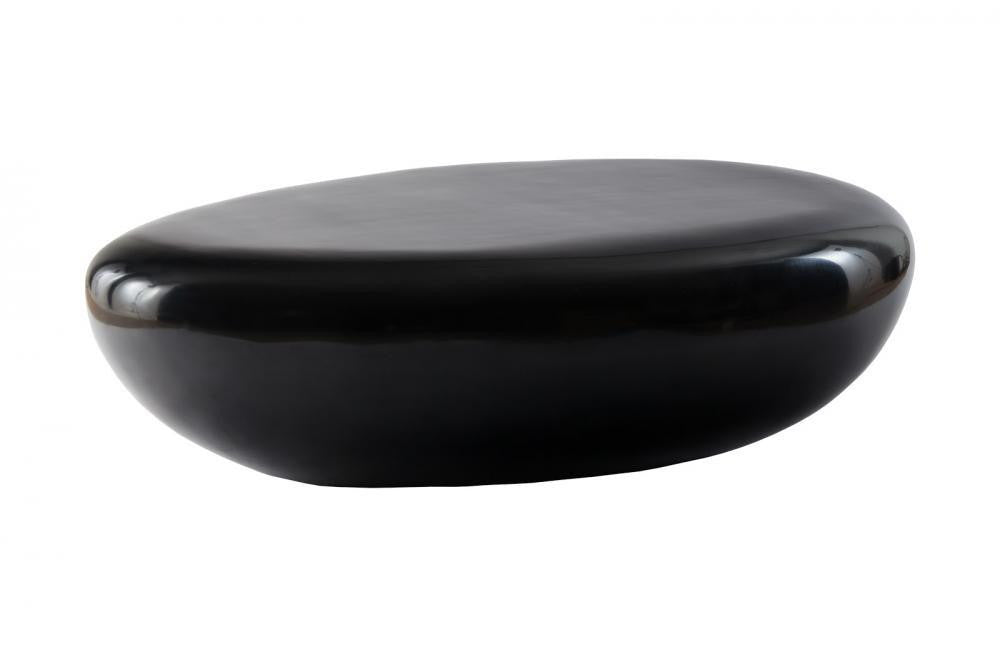 Phillips Collection River Stone Large Coffee Table Liquid Silver