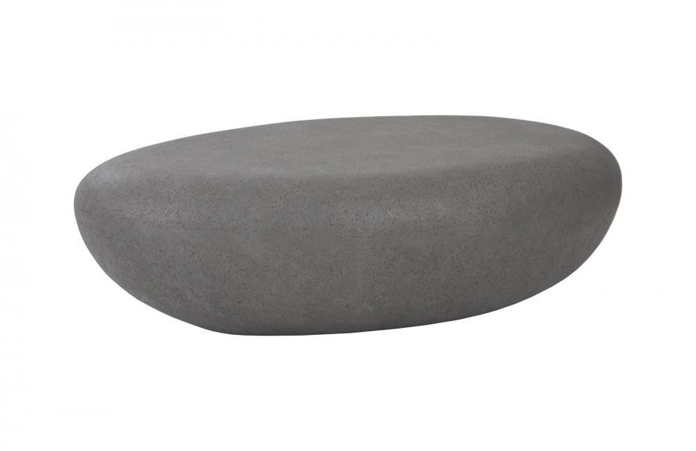 Phillips Collection River Stone Small Coffee Table Glossy White