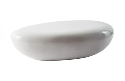 Phillips Collection River Stone Large Coffee Table Polished Aluminum