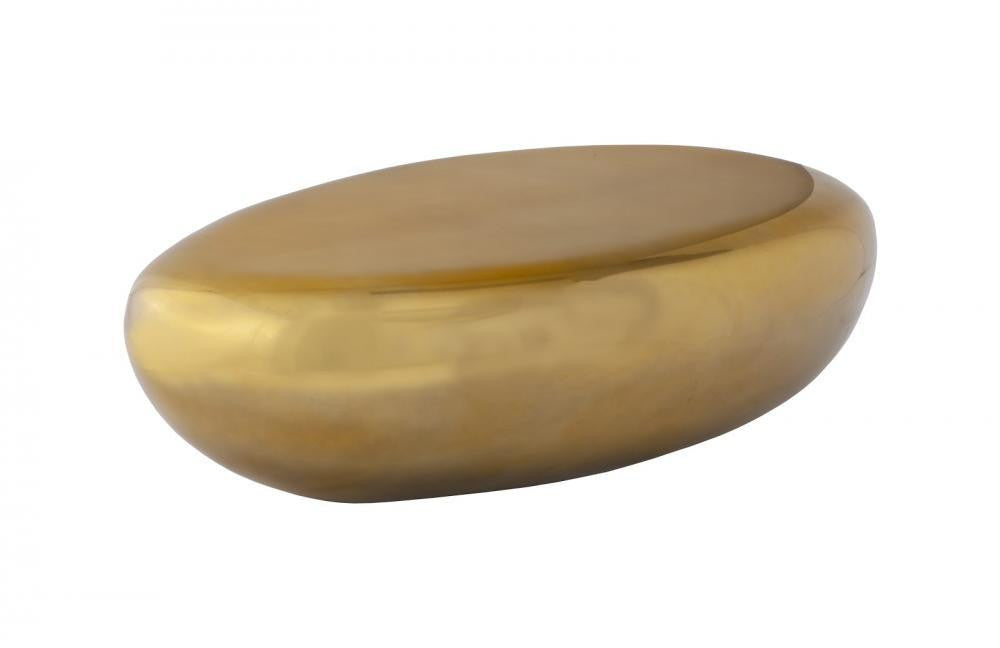 Phillips Collection River Stone Coffee Table, Large, Liquid Gold, 54"W (PH67801 YV0J07W4RV)