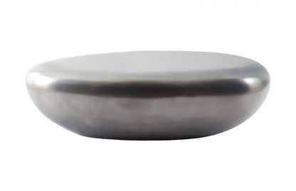 Phillips Collection River Stone Coffee Table, Large, Polished Aluminum, 54"W (PH68784 YV0J07W4RZ)