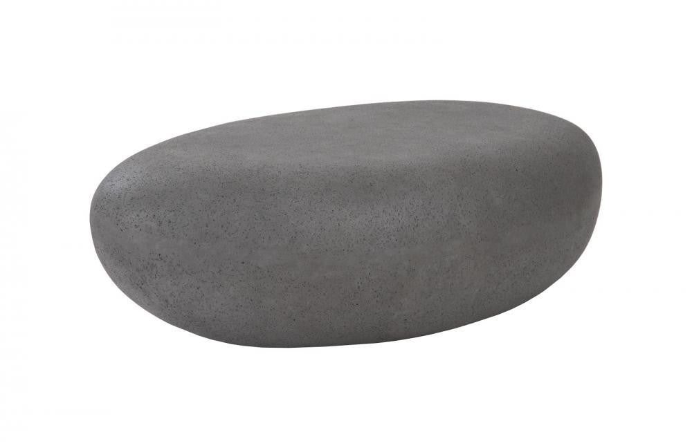 Phillips Collection River Stone Small Coffee Table Charcoal Gray