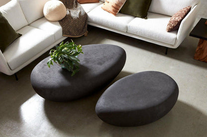 Phillips Collection River Stone Large Coffee Table Charcoal Gray