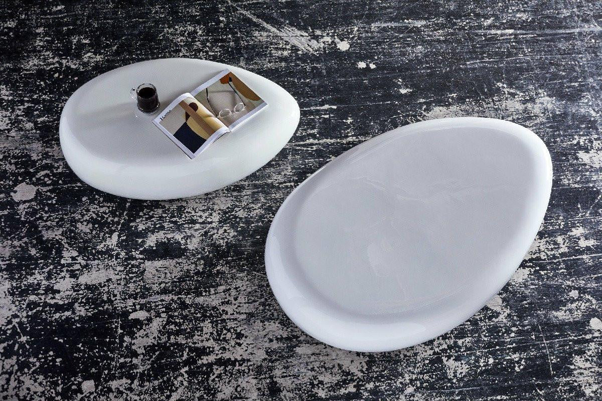 Phillips Collection River Stone Small Coffee Table Off-White