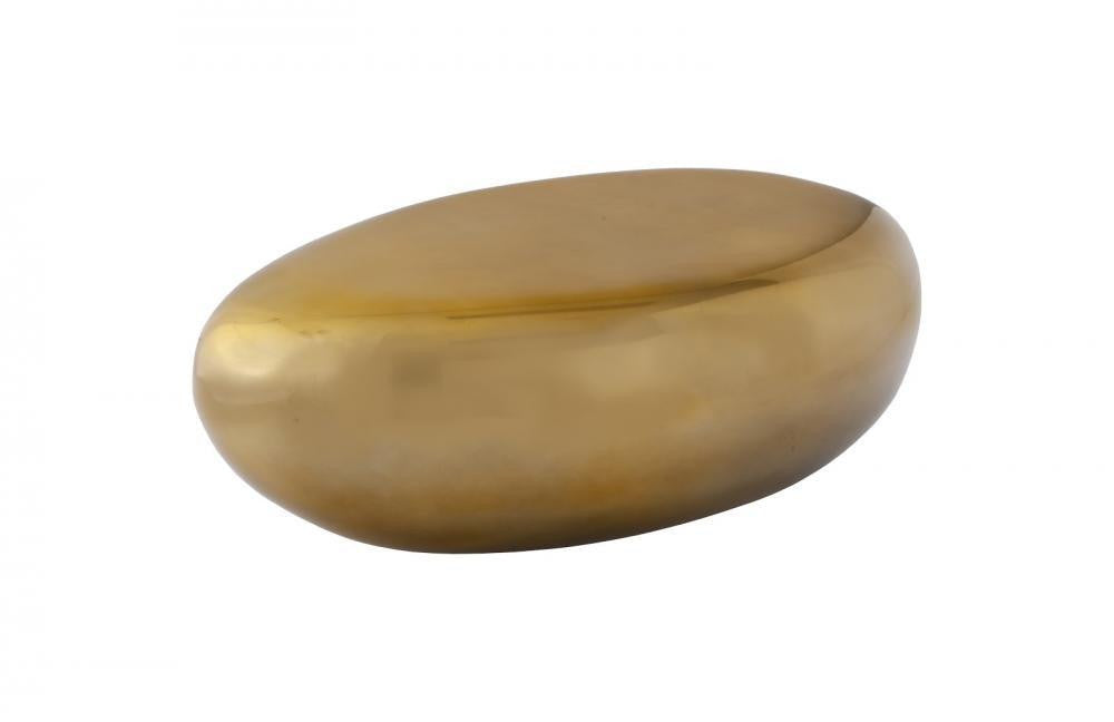 Phillips Collection River Stone Coffee Table, Small, Liquid Gold, 42"W (PH67799 YV0J07W4RW)