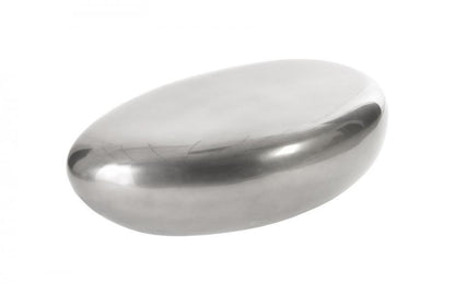 Phillips Collection River Stone Coffee Table, Small, Liquid Silver, 42"W (PH67798 YV0J07W4RY)