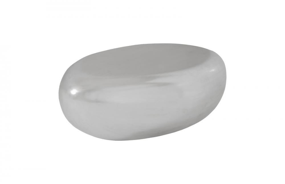 Phillips Collection River Stone Coffee Table, Small, Silver Leaf, 42"W (PH57484 YV0J07W4T5)