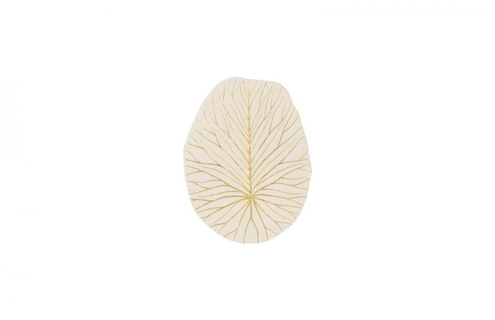 Phillips Collection Rivulet Wall Tile White, Gold Leaf