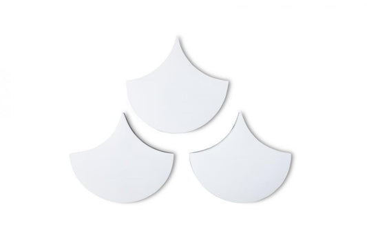 Phillips Collection Scales Set of 3 Wall Tiles Glossy White