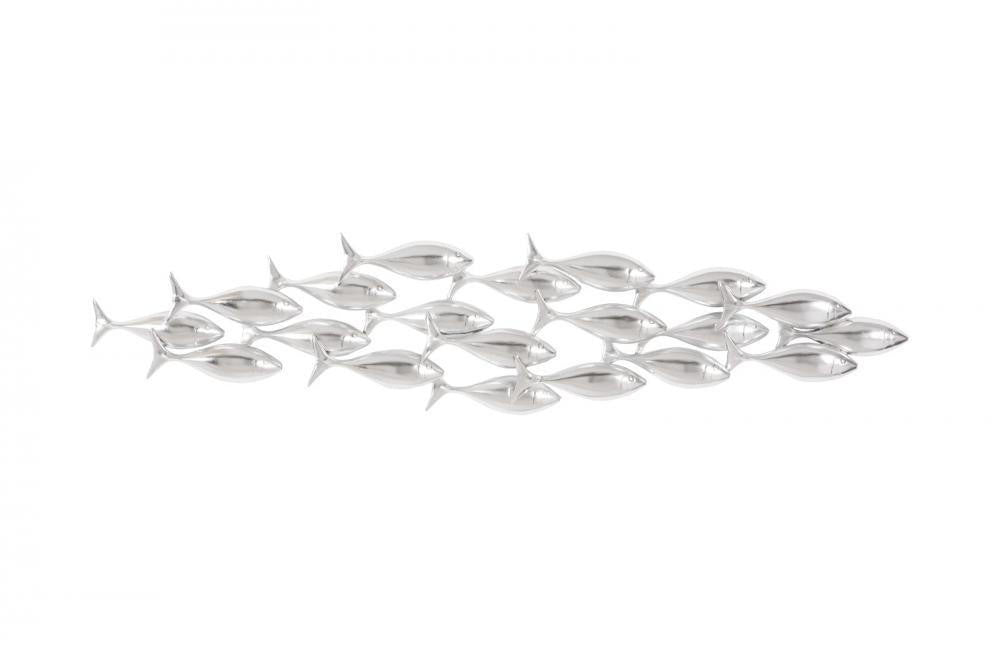 Phillips Collection School of Fish Wall Art, Silver Leaf, 72"W (PH110576 YV0J07W4UJ)