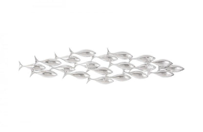 Phillips Collection School of Fish Wall Art, Silver Leaf, 72"W (PH110576 YV0J07W4UJ)