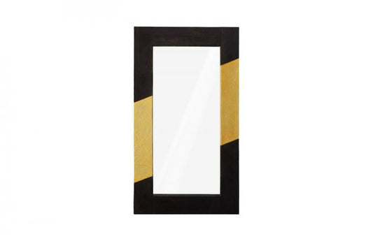 Phillips Collection Scorched Mirror Black, Gold Leaf