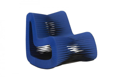 Phillips Collection Seat Belt Large Rocking Chair Blue, Black