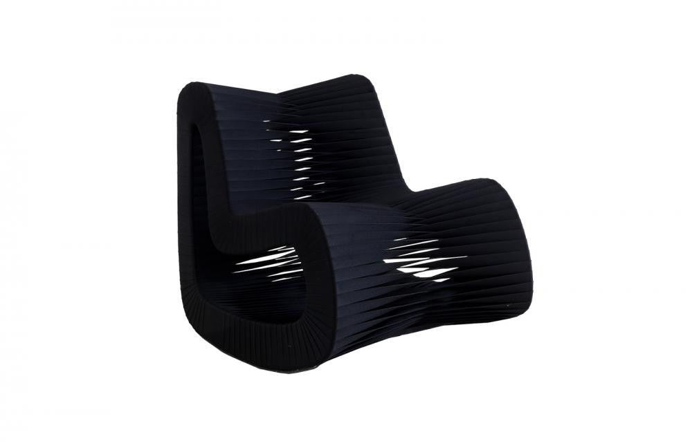 Phillips Collection Seat Belt Rocking Chair Black