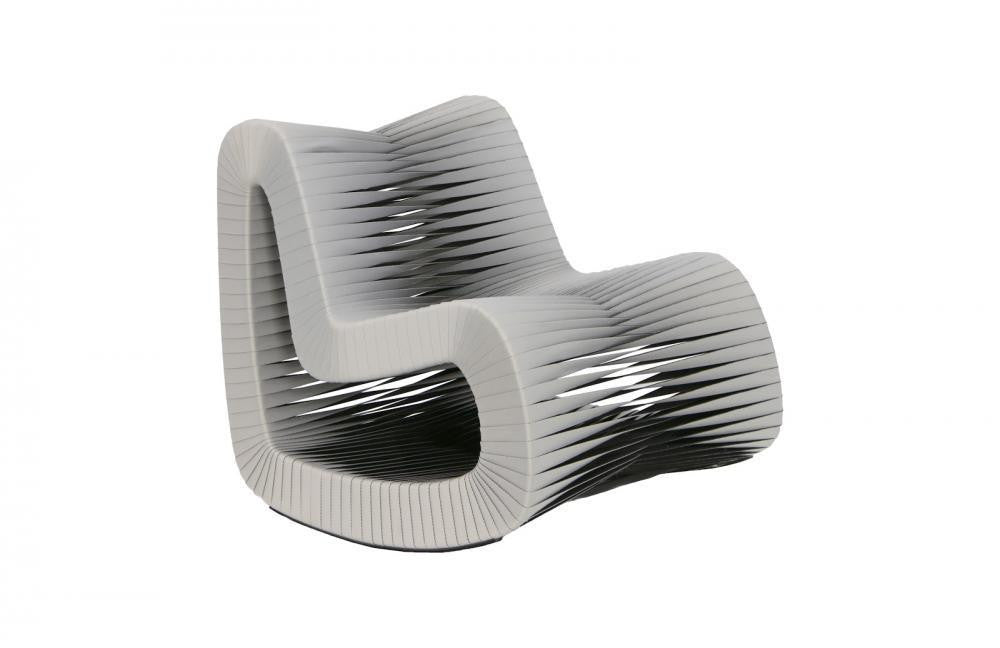 Phillips Collection Seat Belt Rocking Chair Gray, Black