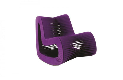 Phillips Collection Seat Belt Rocking Chair Purple, Black