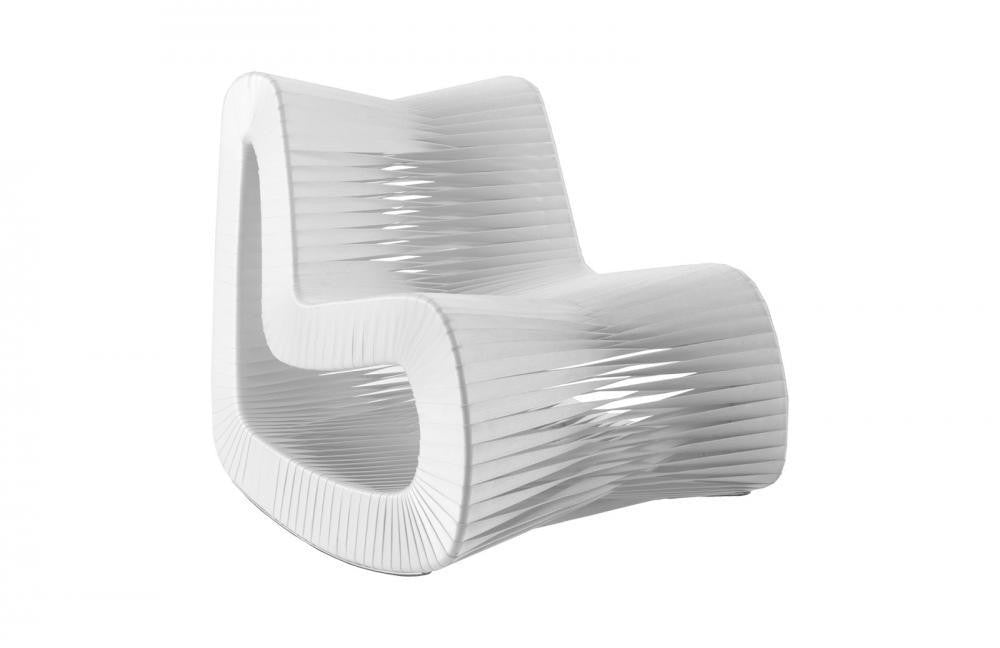 Phillips Collection Seat Belt Rocking Chair White