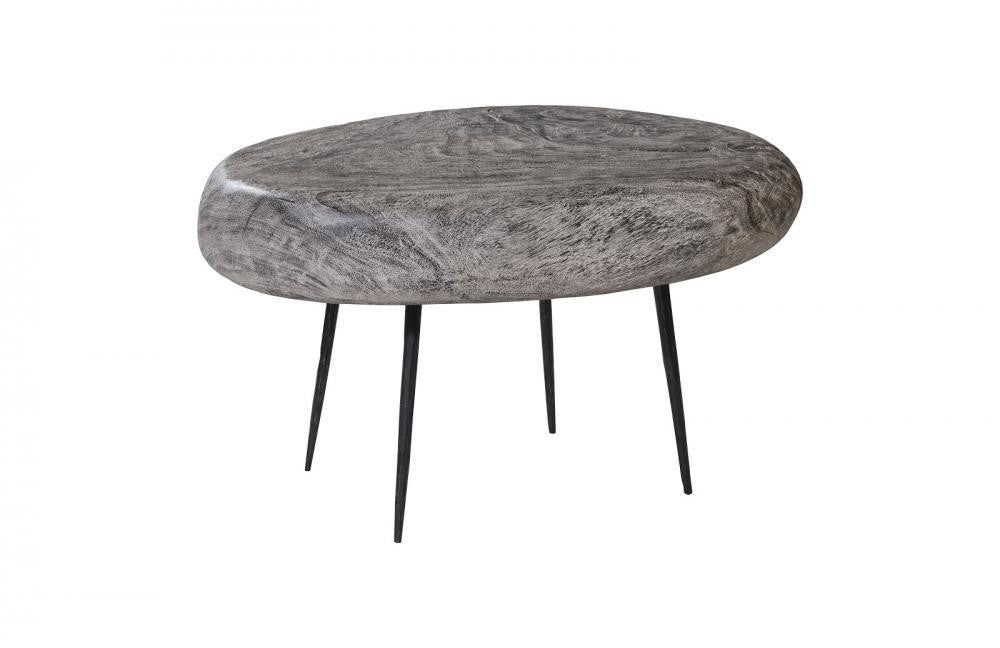 Phillips Collection Skipping Stone Side Table Graystone, Black