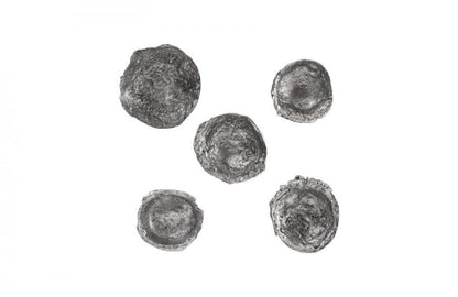 Phillips Collection Splash Bowl Wall Sculpture, Round, Set of 5, Silver Leaf, 5"W (PH103565 YV0J07W5TW)