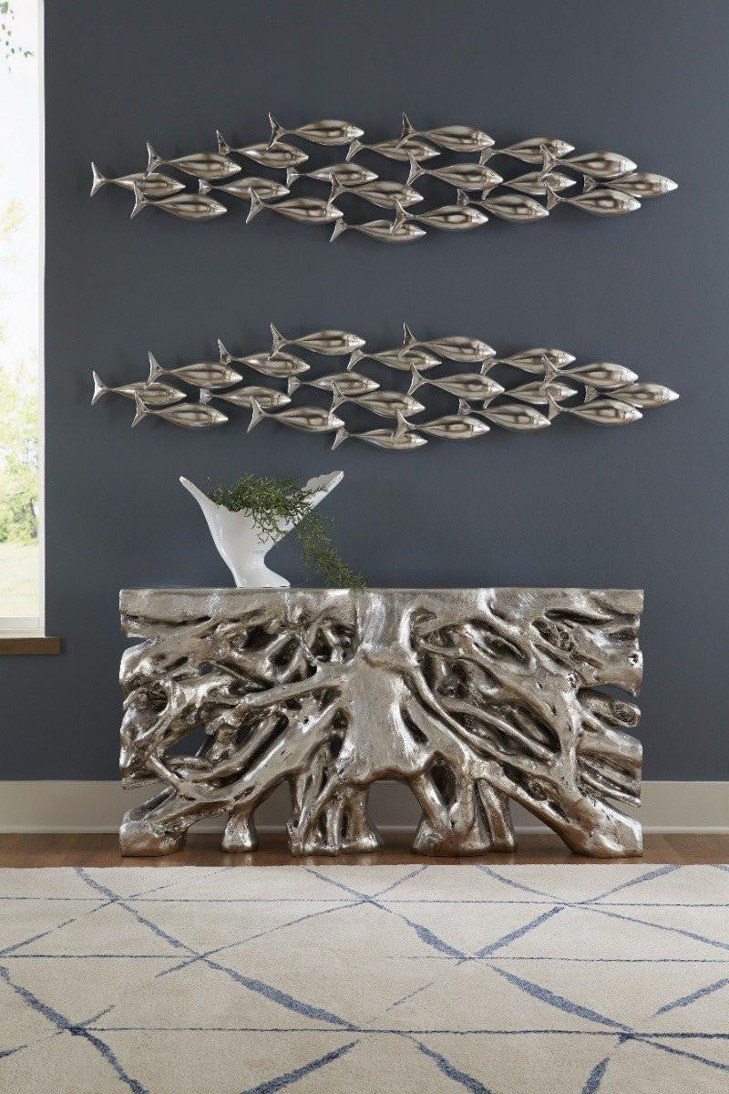 Phillips Collection Square Root Console Table Bronze
