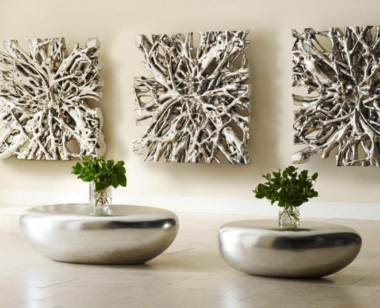 Phillips Collection Square Root Wall Art Silver Leaf
