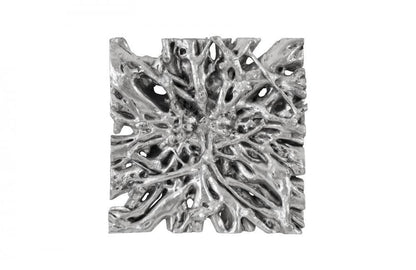 Phillips Collection Square Root Wall Art, Square, Medium, Silver Leaf, 48"H x 48"W x 11"D (PH66091 YV0J07W5UC)