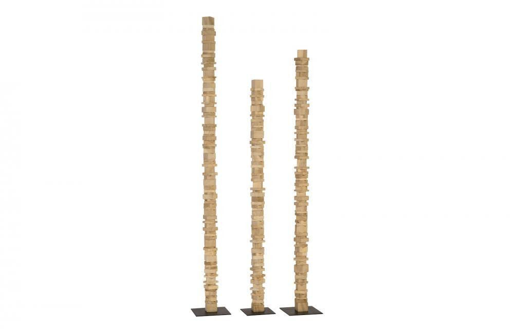 Phillips Collection Stacked Wood Sculpture Natural Wood