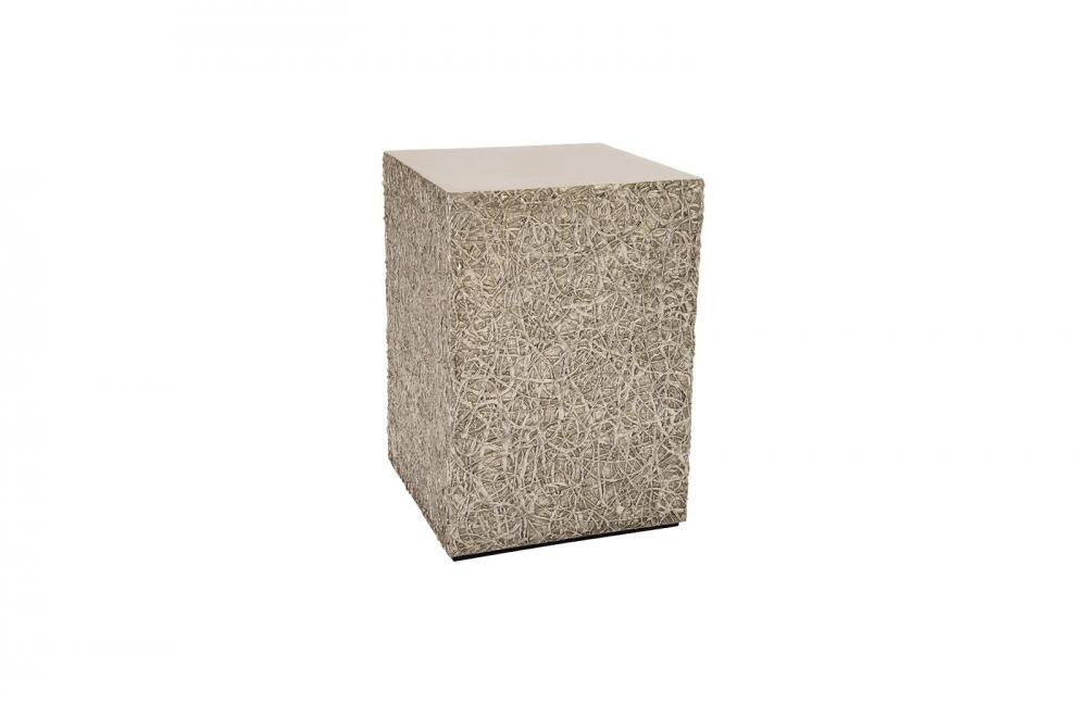 Phillips Collection String Theory Small Pedestal Silver Leaf