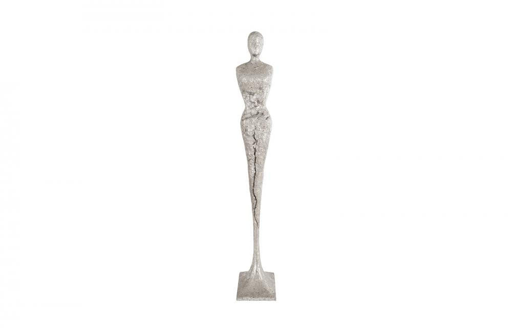 Phillips Collection Tall Chiseled Male Sculpture Bronze