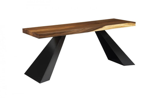 Phillips Collection Tapered Wood Console Chamcha, Black