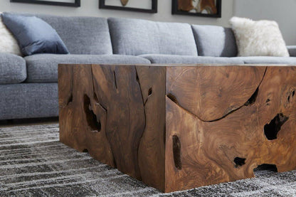 Phillips Collection Teak Slice Coffee Table, Square, Dark Teak, 39"W (ID65145 YV0J07W6RR)
