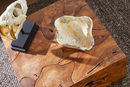 Phillips Collection Teak Slice Coffee Table, Square, Dark Teak, 39"W (ID65145 YV0J07W6RR)