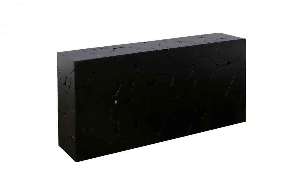 Phillips Collection Teak Slice Console, Black, 60"W (ID112220 YV0J07W6RX)