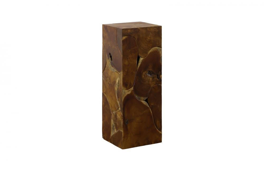 Phillips Collection Teak Slice Pedestal, Medium, Natural Teak, 12"W (ID65139 YV0J07W6RZ)