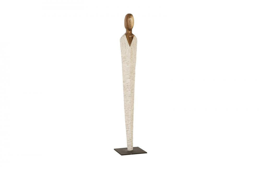 Phillips Collection Vested Female Figure Sculpture Chamcha, White