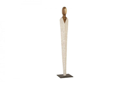 Phillips Collection Vested Female Figure Sculpture Chamcha, White