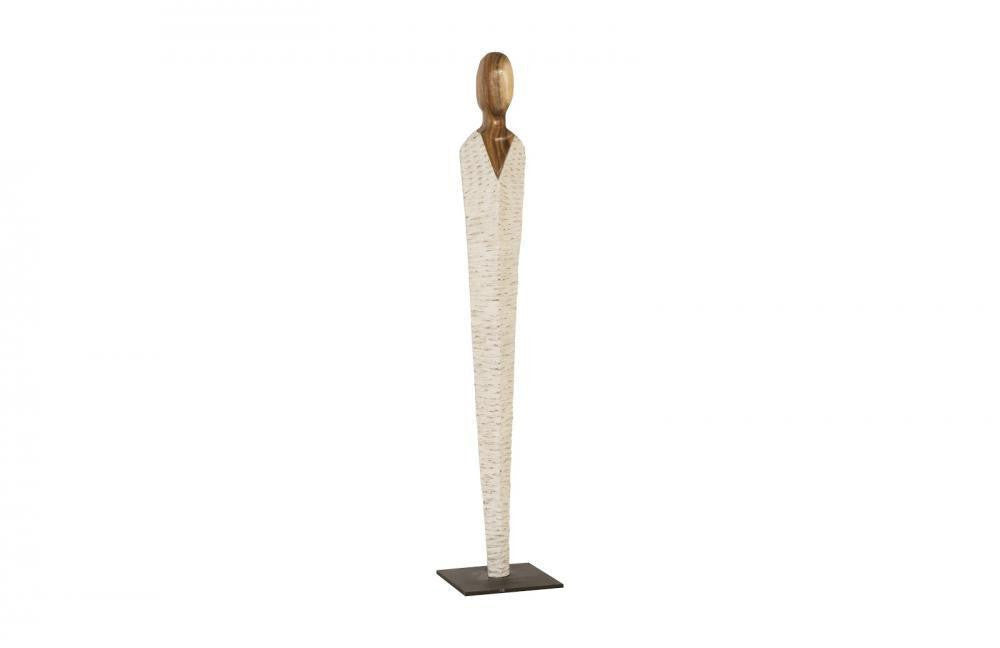 Phillips Collection Vested Female Figure Sculpture Chamcha, White
