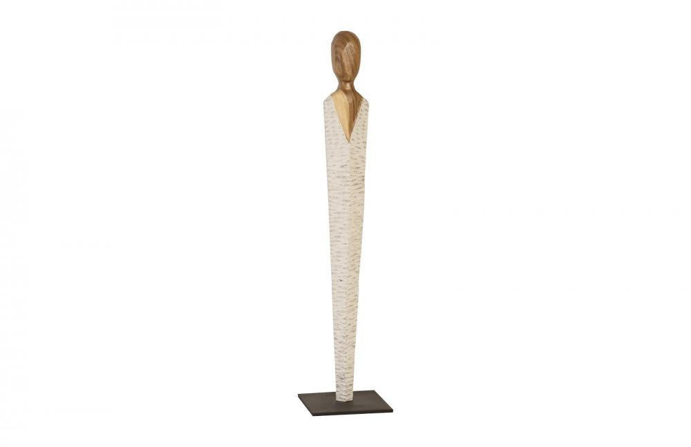 Phillips Collection Vested Female Figure Sculpture Chamcha, White