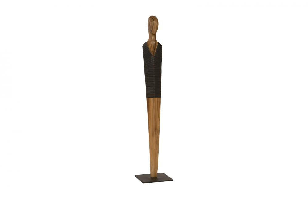 Phillips Collection Vested Figure Sculpture, Male, Medium, Chamcha, Black, 63"H (TH96241 YV0J07W7PP)