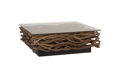 Phillips Collection Vine Coffee Table Clear, Brown