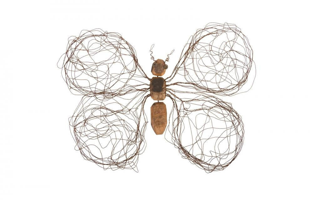 Phillips Collection Wire Wing Butterfly Wall Art Wood