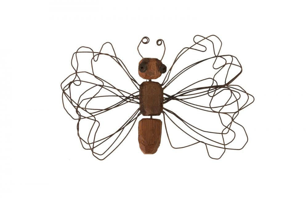 Phillips Collection Wire Wall Sculpture, Butterfly, Small, Wood, 10"W (TH76839 YV0J07W7R9)