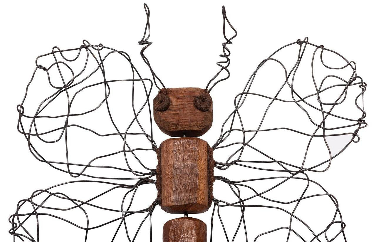 Phillips Collection Wire Wall Sculpture, Butterfly, Small, Wood, 10"W (TH76839 YV0J07W7R9)