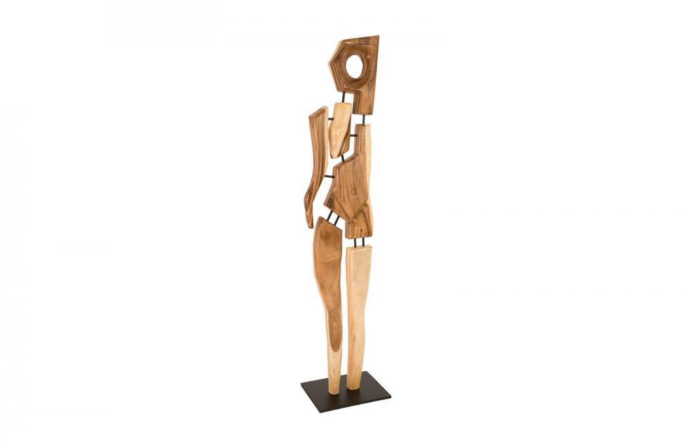 Phillips Collection Wood Figure Sculpture, Female (Jill), Chamcha, Black Base, 74"H (TH81406 YV0J07T914)