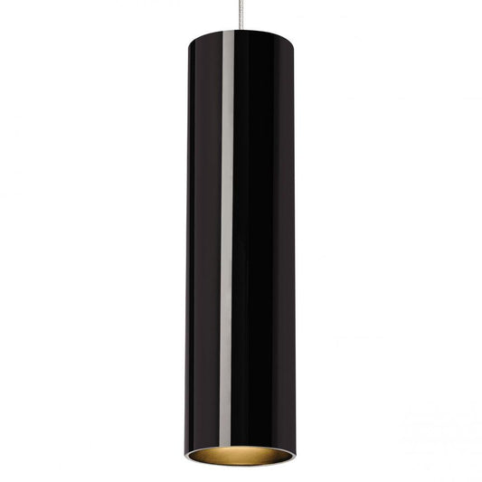 Visual Comfort Modern Piper Pendant MonoRail Black, Satin Nickel