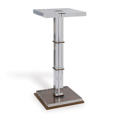Port 68 Blake Accent Table Clear, Aged Brass